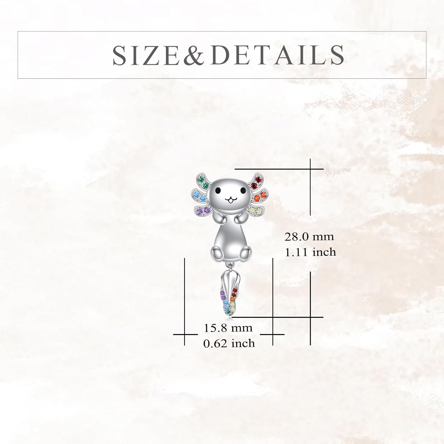 Dog/Axolotl Jacket Earrings 925 Sterling Silver Front Back Earrings Fashion Jewelry Gifts for Women - Image 4