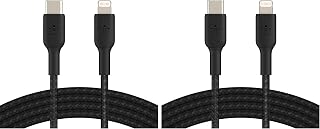 Belkin LightningUSBC Cable 2m braided mfi cert. black (Pack of 2)