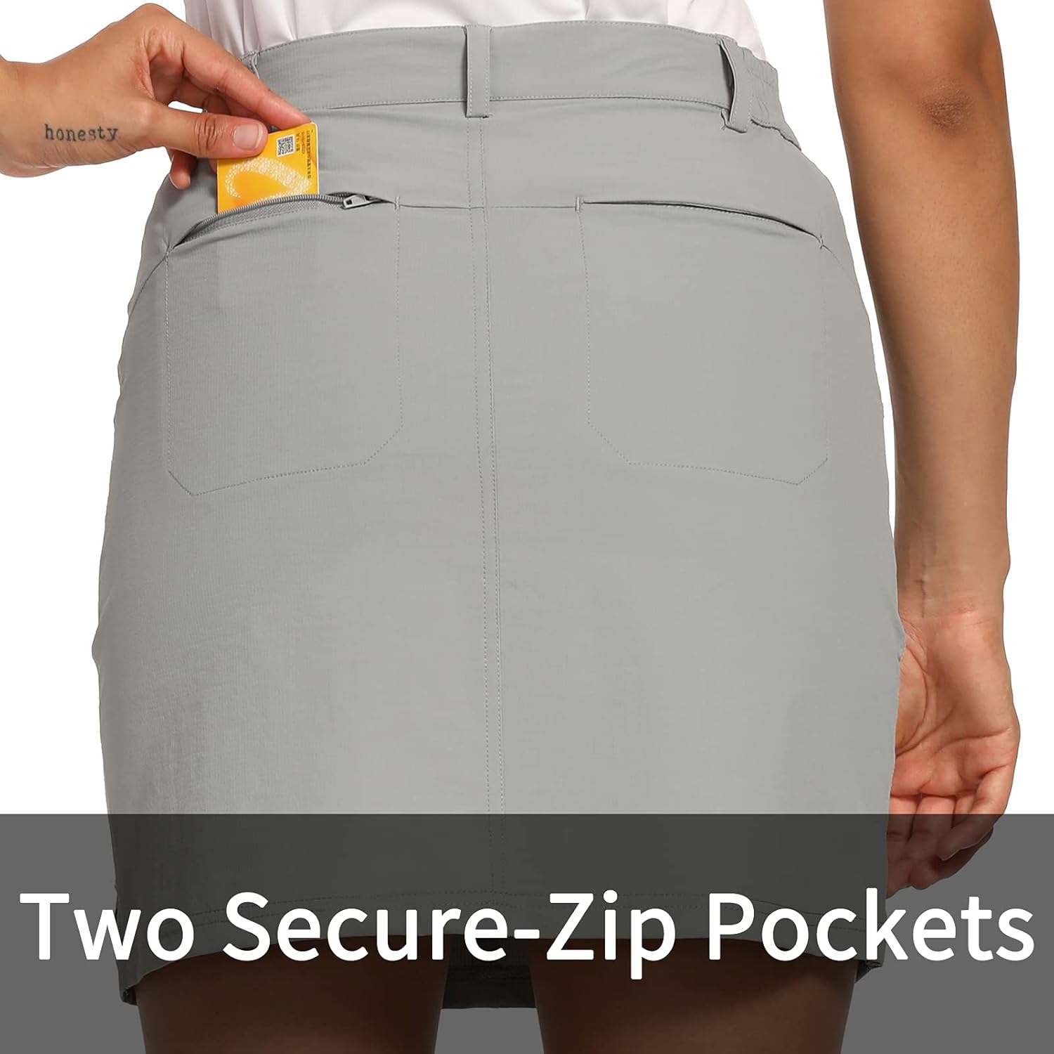 LastFor1 Women's Outdoor Skort Golf Skorts Active Athletic Skort UPF 50+ Hiking Casual Skirt Quick Dry with Pockets - Image 3