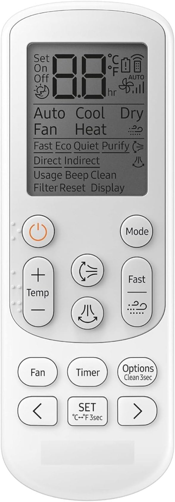 AC Remote Compatible with Samsung Wind-Free Technology Inverter Split AC Remote (Copper, Convertible 5-in-1 Cooling Mode, Anti-Bacterial Filter, 2022 Model)