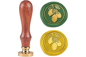 1" Lemon Wax Seal Stamp - Retro Sealing Stamp