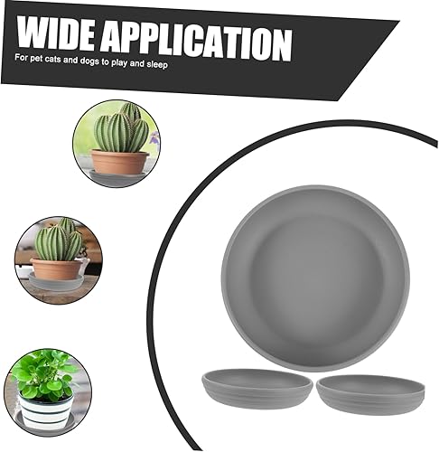 Miniatura 2 de GANAZONO Juego de platillos redondos de plástico para plantas, bandejas impermeables para plantas de interior