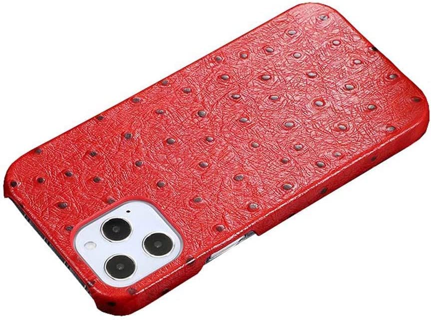 Protection iPhone 14 Pro rouge motif autruche pour vos déplacements