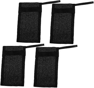 minkissy 4 Pçs Bolsa De Malha De Espuma De Sabão Bolsa De Lavagem De Malha Bolsa De Armazenamento De Malha De Sabão Com Cordão Bolsa De Malha De Bolha Bolsa De Sabão Rede Saco De Economia