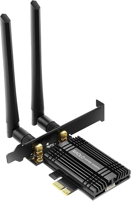 XIAOLO AX3000Mbps PCIe WiFi Card for PC WiFi 6E with Bluetooth 5.2 802.11AX Tri-Band (2.4/5/6Ghz) Wireless Wi-Fi 6 Card with MU-MIMO,OFDMA,Ultra-Low Latency Network Card,Supports Windows 10/11(64bit)