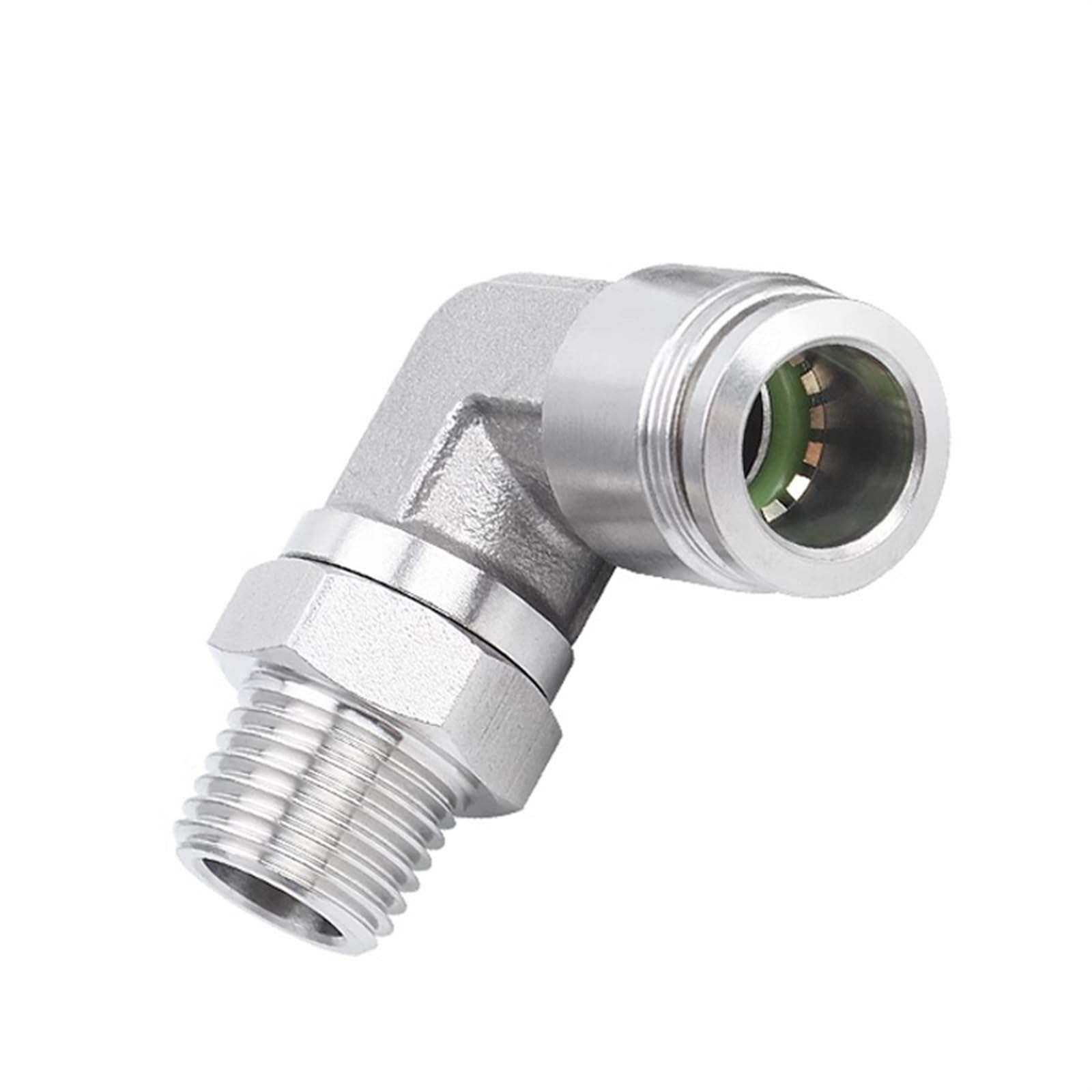 Conector neumático rápido PL16-04 tipo codo macho de 16mm a 1/2 BSPT 8