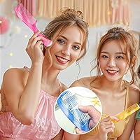 Vista 5 de Hair Combs Set: Blue Fine-Tooth, Wide-Tooth, Rat Tail, and Dual-Purpose Comb for Men and Women - Ideal for Detangling and Styling Curls