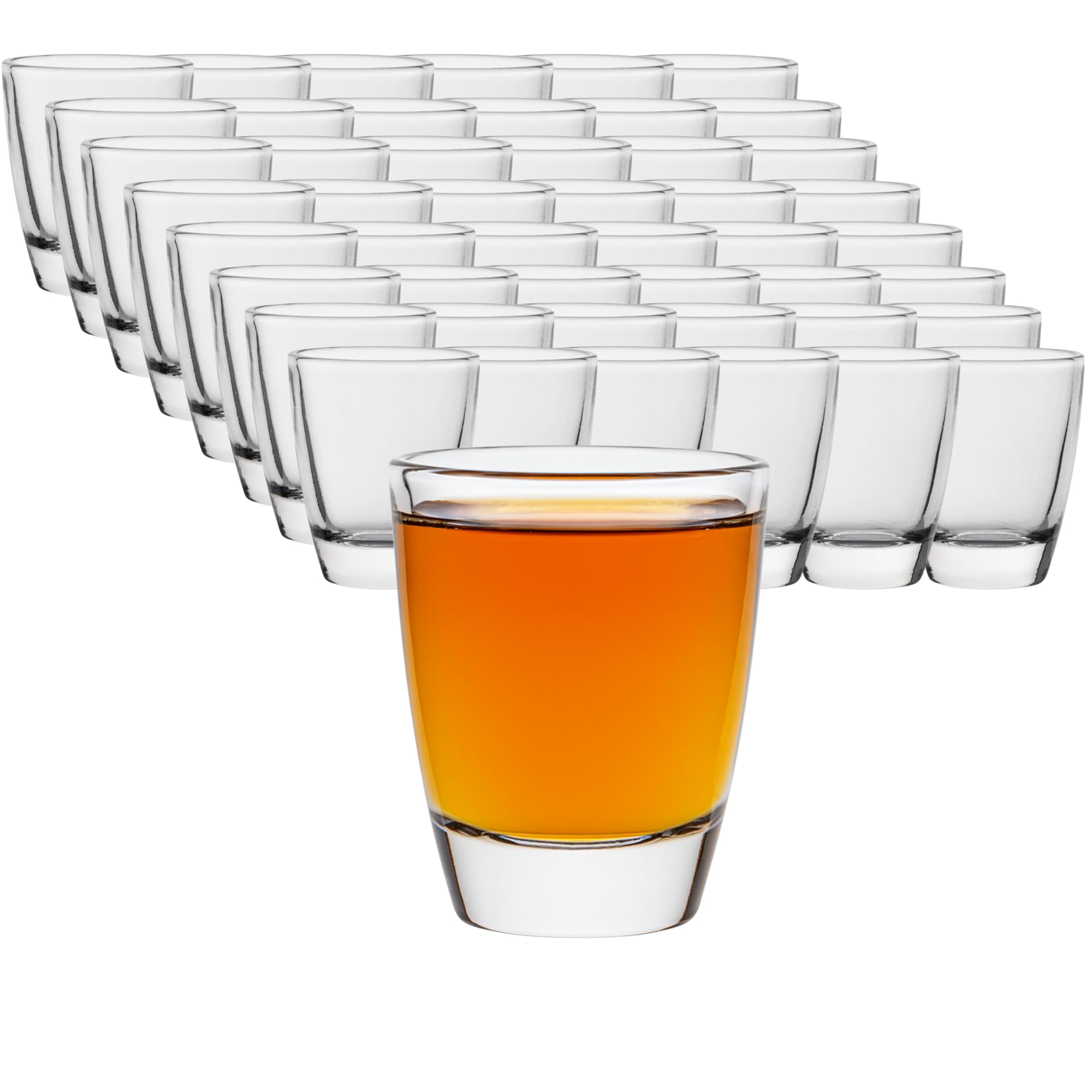 Utopia Tot Shot Glasses – Case of 48, 25 ml Clear Glass Shot Glasses for Bars, Restaurants & Home Bars, Dishwasher Safe
