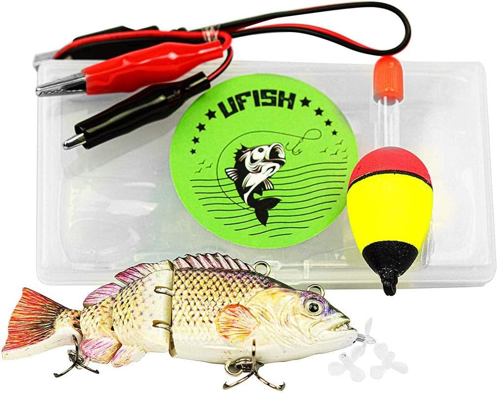 UFISH, 3.5" Robotic Swimming Fishing Lure - Self Swimming Electronic Fishing Lures - USB Rechargeable Lure for Freshwater & Saltwater - Best Fishing Bait for Bass Pike Musky