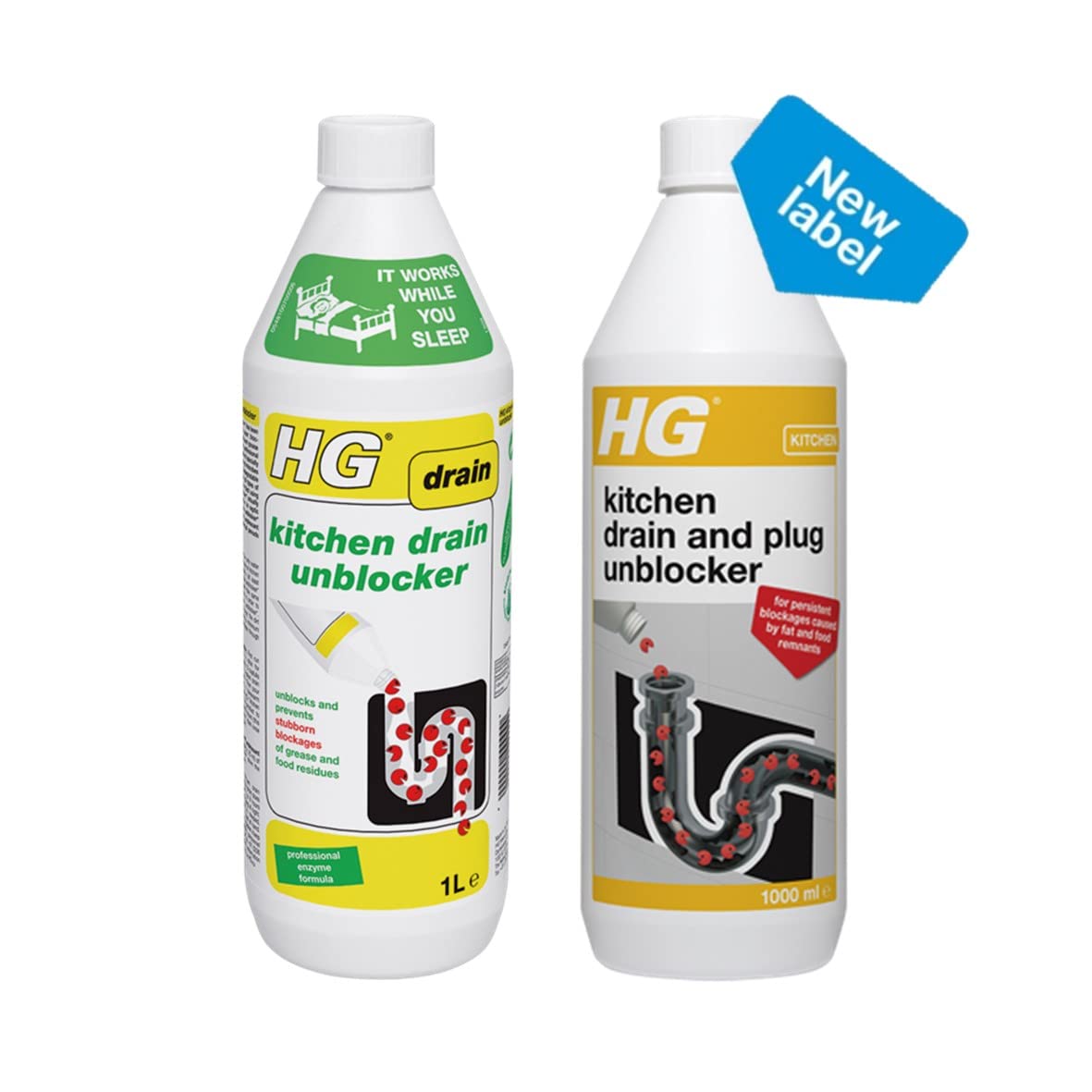 3 X Kitchen Drain Unblocker 1L – a Natural Kitchen Drain unblocker which is Safe for All drains and Septic Tanks