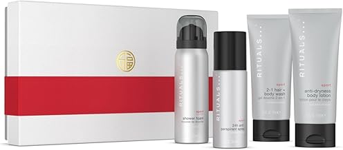 RITUALS Gift Set for Men from The Homme Collection - Shower Foam, Shampoo & Body Wash, Anti-Perspirant Spray, Body Lotion – Small