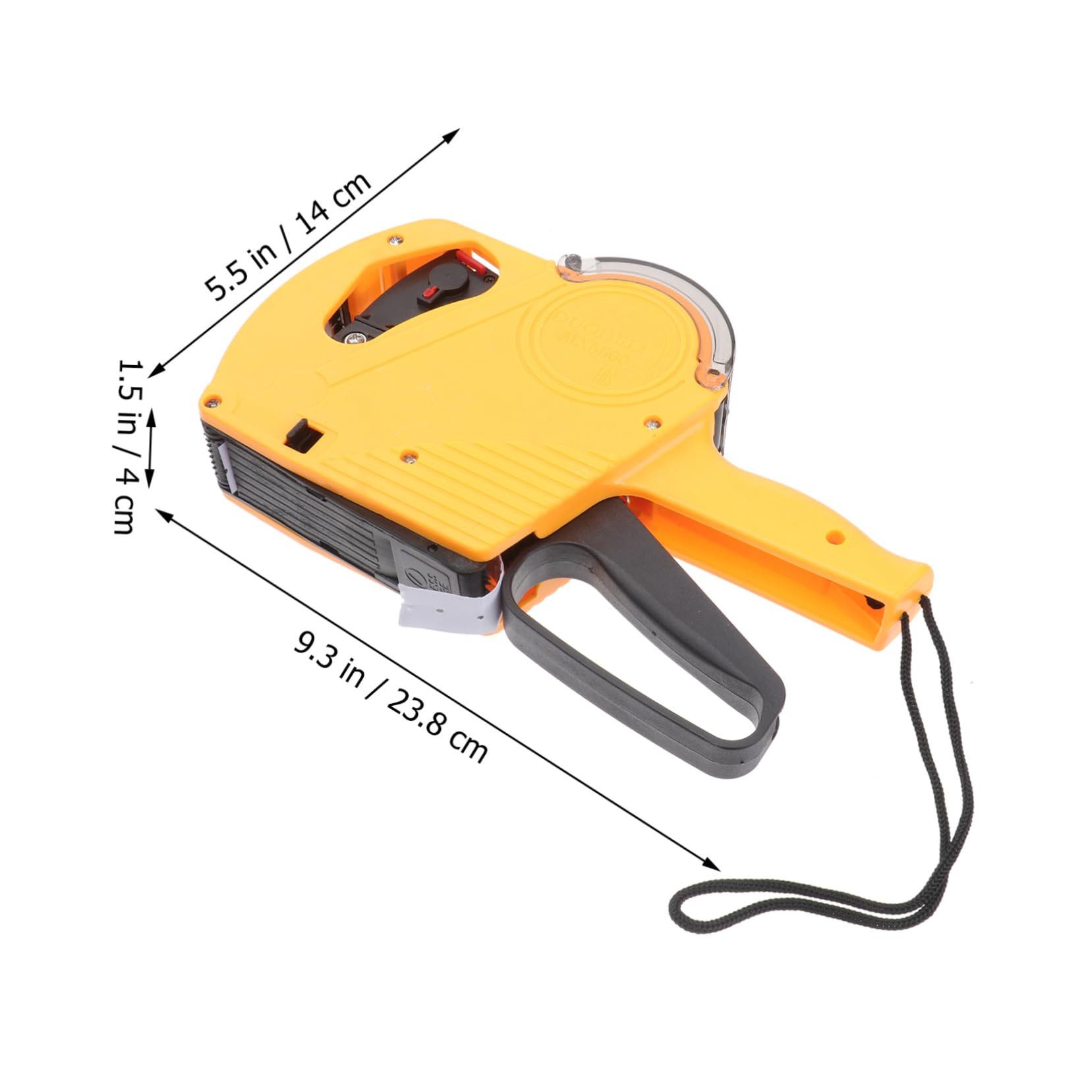 MUCKLILY 8 Marker Labeler Plastic Tag Maker for Home Office Small Business Yellow Pricing Labeling Tool for Retail and Grocery Store Use
