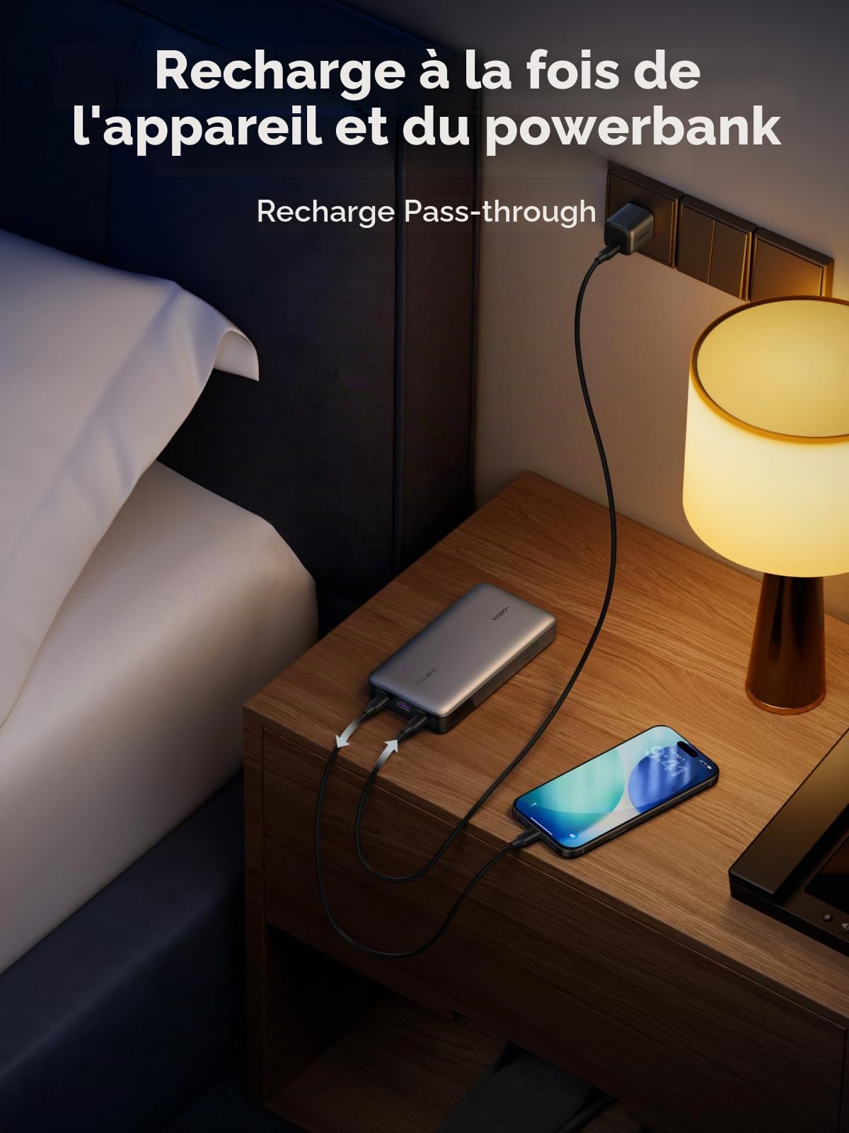 UGREEN Nexode 65W Chargeur USB C avec 145W Power Bank 25000mAh