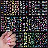 FANDAMEI Nail Stickers for Girls, 30 Sheets Cute Kids Nail Stickers for Nail Art, Self-Adhesive 3D Nail Art Decals, Nail Decals for Kids, Girls, Women, Little Girl Nails for Design