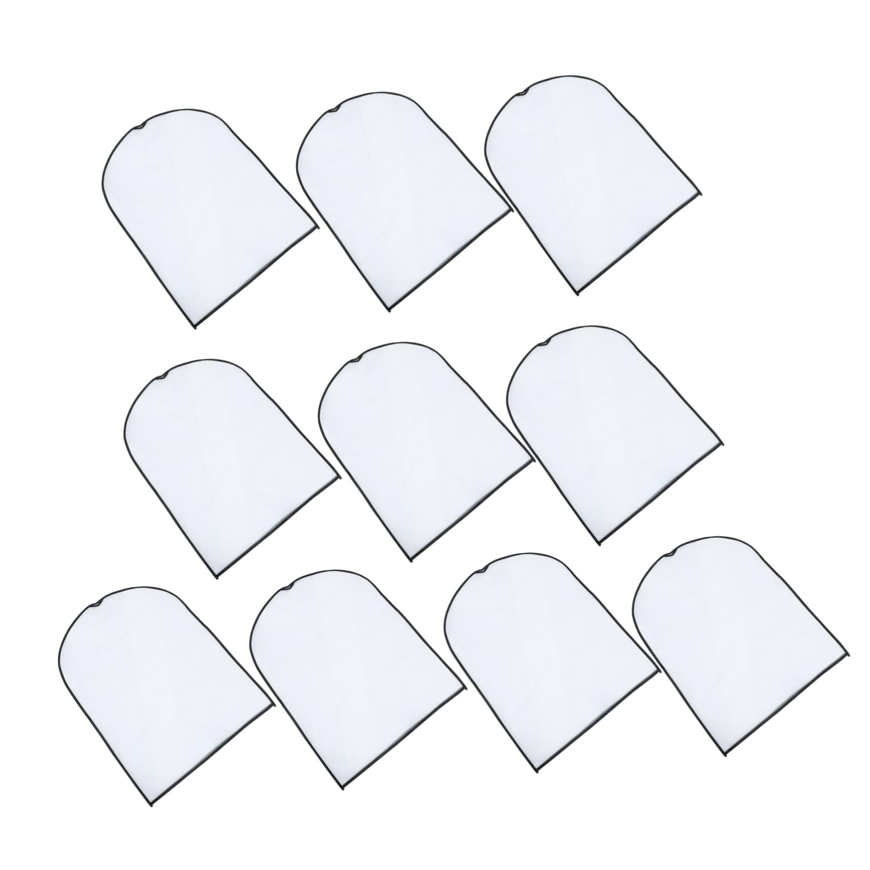 10piezas Bolsa Polvo De Fundas Protectoras Para Ropa Bolsas De Almacenamiento Transparentes Para Vestidos y Trajes Para Colgar Armarios Domésticos y Usar Dormitorios