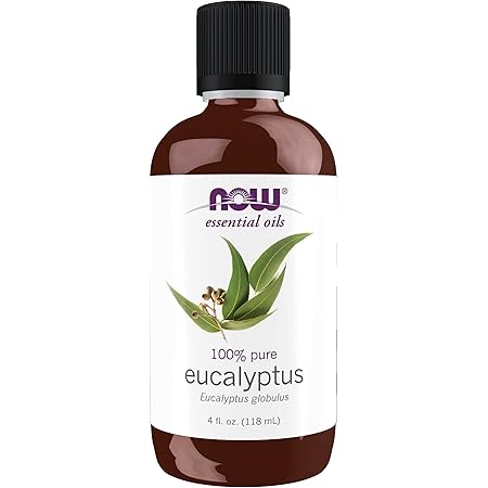 NOW Essential Oils, Eucalyptus Oil, Clarifying Aromatherapy Scent, Steam Distilled, 100% Pure, Vegan, Child Resistant Cap, 4-Ounce