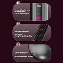 CLEVERTIN NEST Cordless Hair Straightener Brush - Straightening Machine Hair Styling Tools & comb straightener for women | Brush Straightener & Pressing Machine Hair for hair straightner (standerd) (Black) gallery image