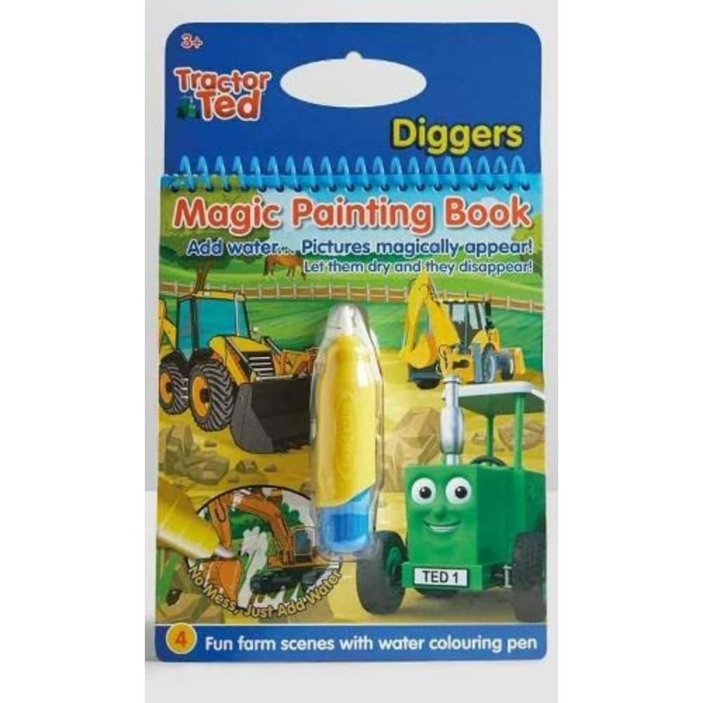 Tractor Ted Magic Painting Book - Diggers: Reusable Mess Free Children painting book: 3