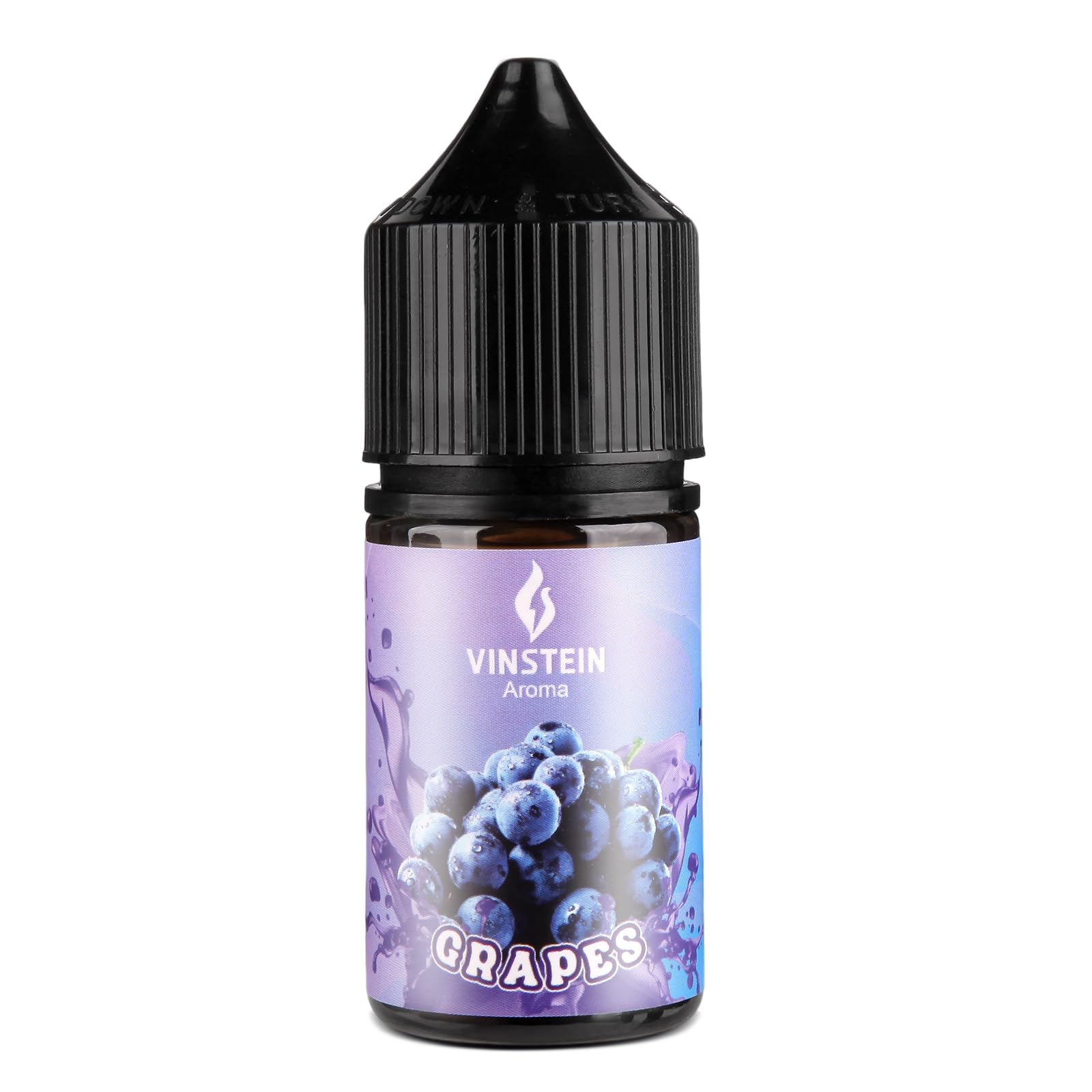 VINSTEIN Grape Lebensmittelaroma 30 ml – hochkonzentrierte Aroma für Backen, Getränke & Eis – vielseitiges flavour drops für DIY, zuckerfrei, vegan, Trauben
