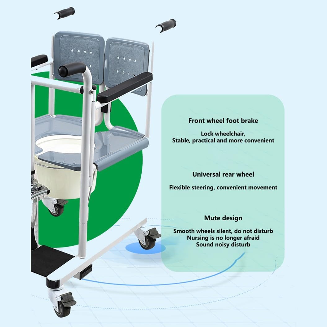 Elevador de pacientes hidráulico,Silla de ruedas elevadora de pacientes,Silla de ruedas portátil de transferencia de pacientes para el hogar,gruas para personas mayore A