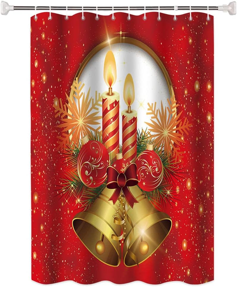 Candle wind chimes Shower Curtain Waterproof Polyester Bathroom Curtains Curtain 3D Print Washable Bathtub Shower Curtain with 12 Hooks