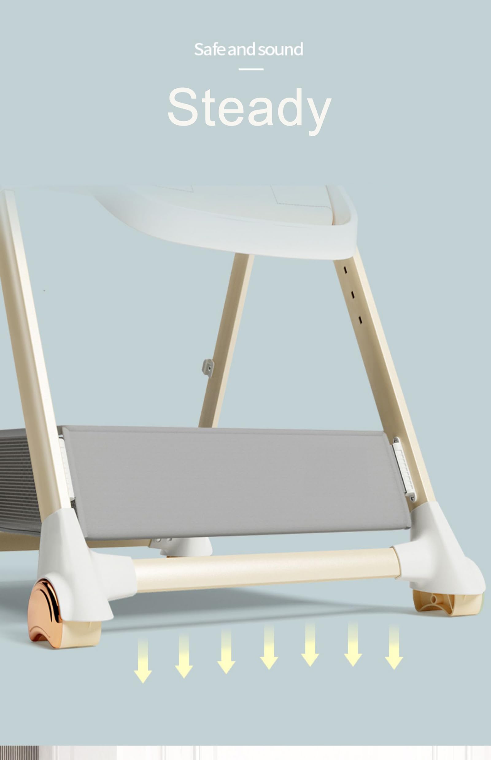 Nine point nine Cuero PU Trona de Bebe, Multifuncional Convertible Trona Plegable con 6 Alturas y 3 Posiciones Reclinables, Silla Bebe Comedor con Bandejas Dobles Desmontables y Ruedas (808 Khaki)