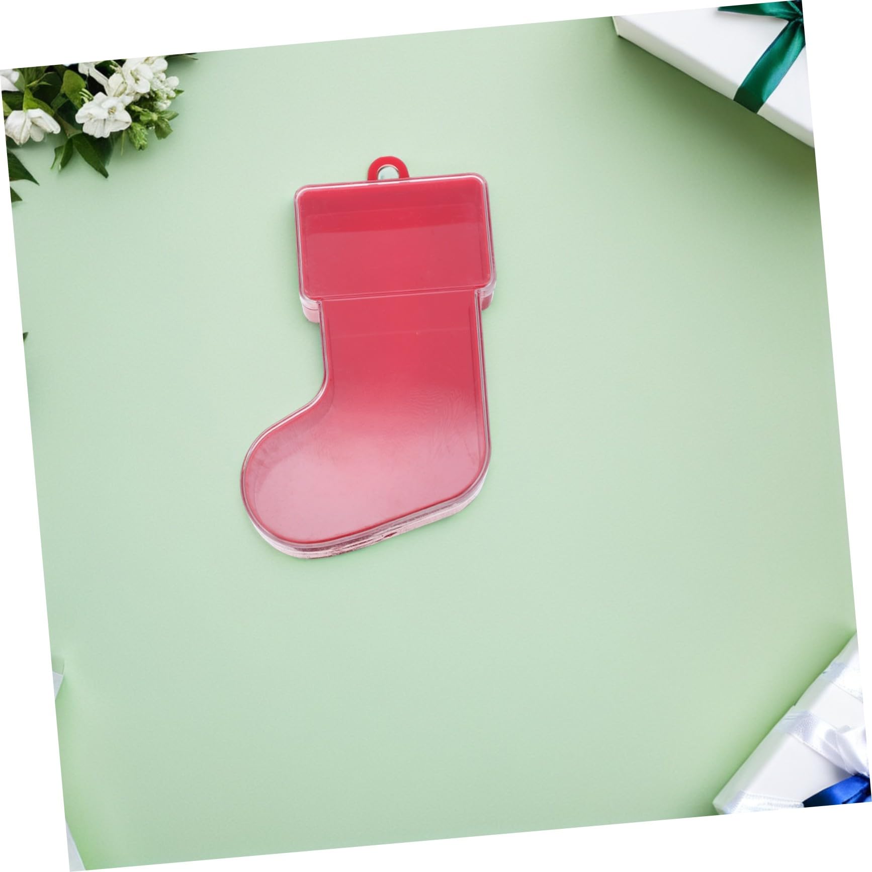 OFFSCH 10 Piezas Cajas Navideñas Decorativas con Tapa Forma de Calcetín Cajas para Portátiles y Resistentes para Adornos de Fiesta y Dulces Reuniones Festivas