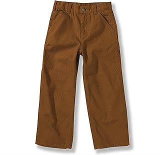 Baby Boys' & Toddler Washed Dungaree Pants, Brown, 24 Months