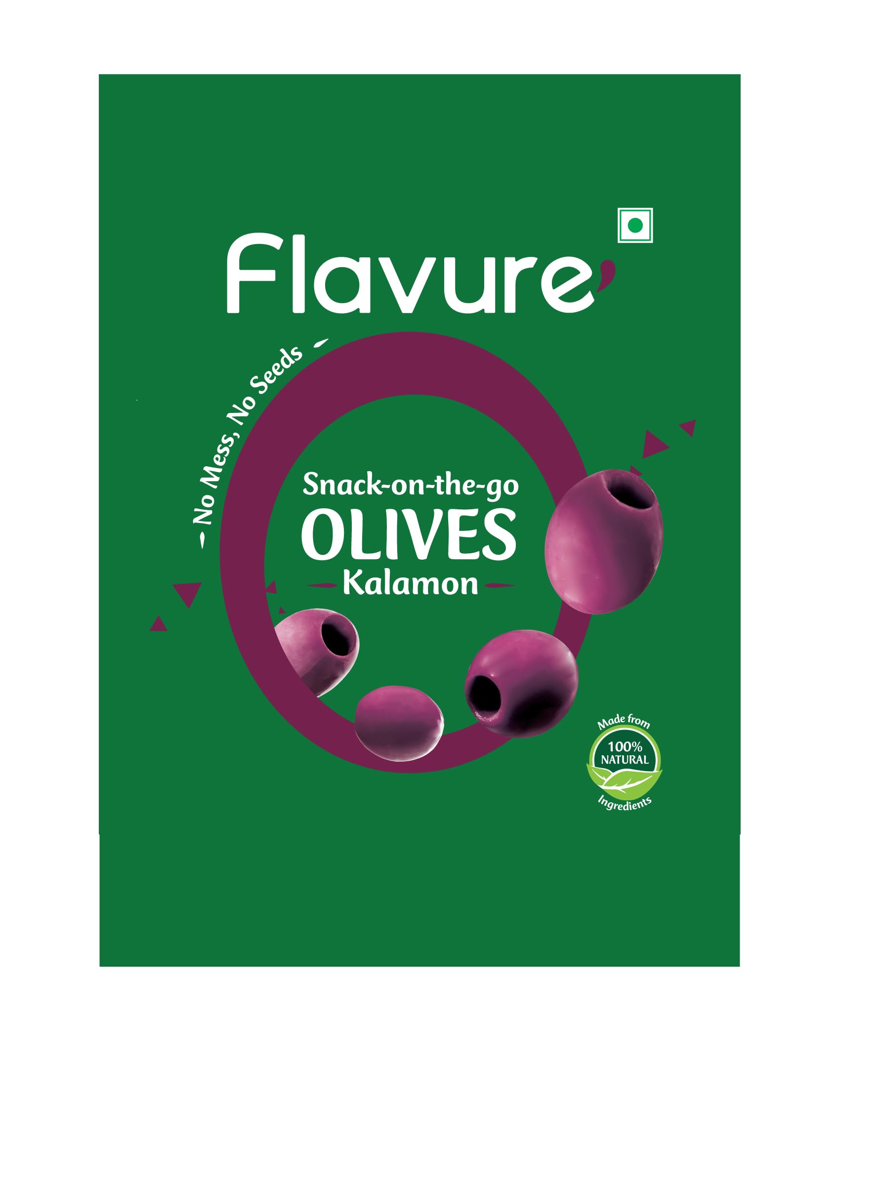 Flavure Snack-On-The-Go Pitted Olives Kalamon (Kalamata) - Box Of 5 Pouches (30G Each) (B0CX56MBM6) Amazon Price History, Amazon Price Tracker