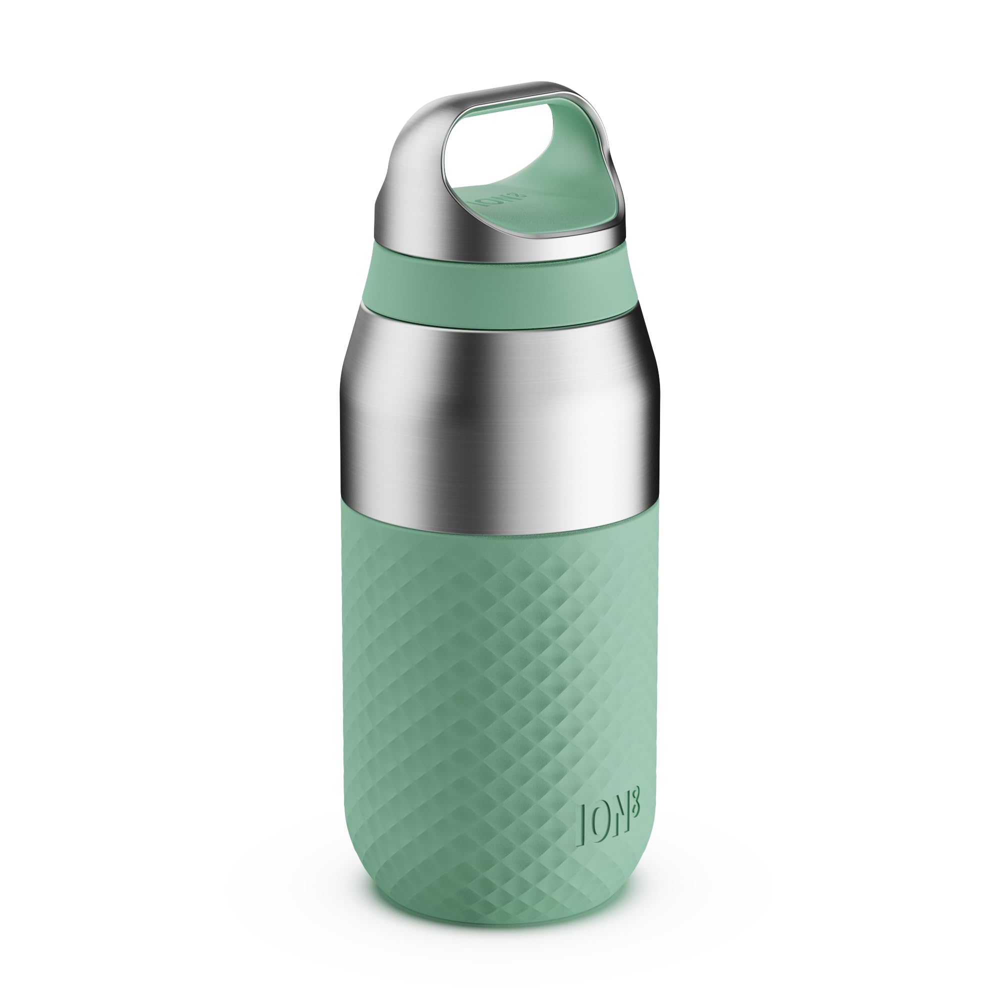 ION8 Primo ROAM Insulated Water Bottle 320ml (11oz) – Leakproof Stainless Steel, Ceramic Coating, Vacuum Insulated for Hot & Cold Drinks, Dishwasher Safe, Aqua