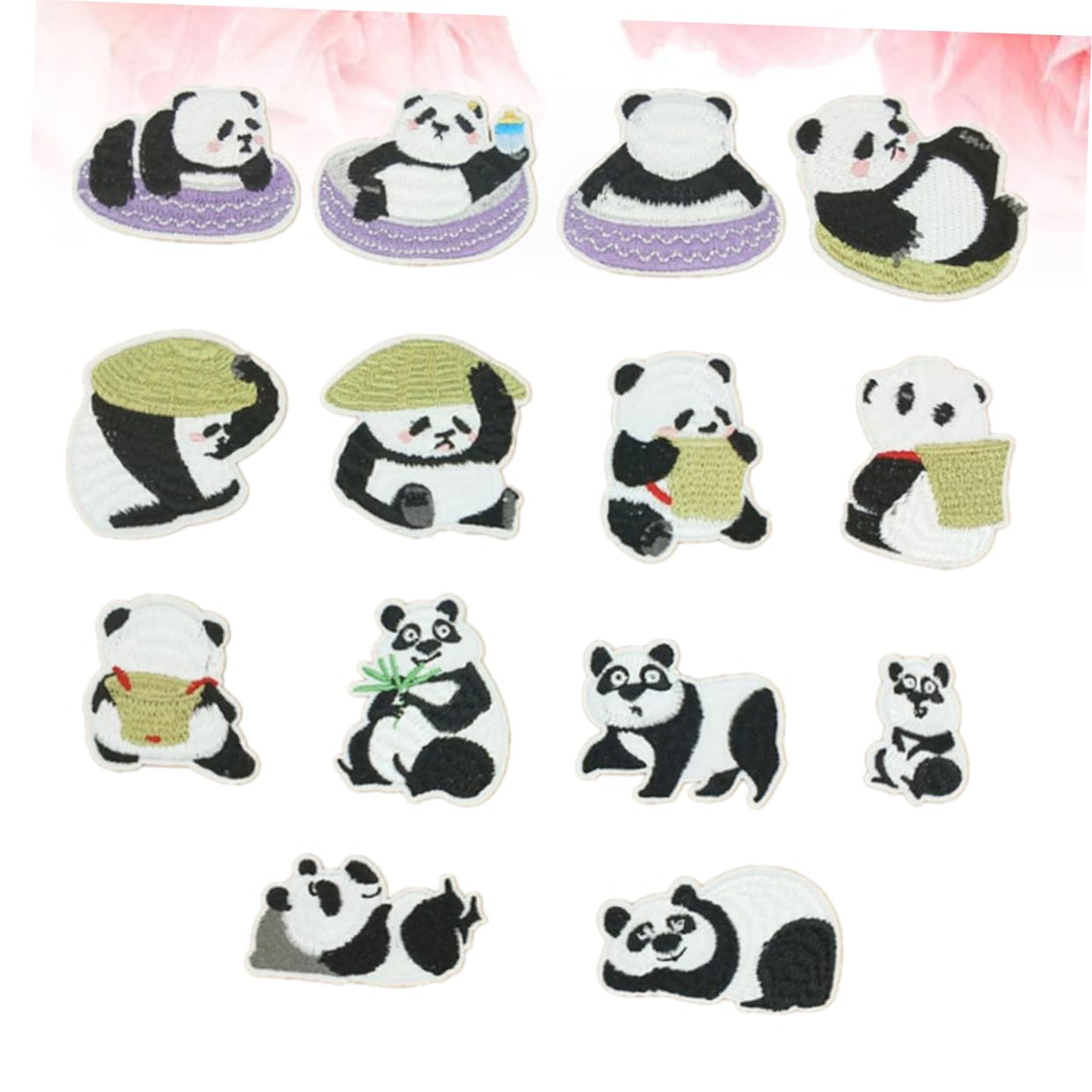 NUOBESTY 42stücke Cartoon Panda Patches Bestickte Applikationen Für Zum Aufbügeln Oder Aufnähen Kleidung Taschen Jeans Und Mehr Für Kreative Bastelprojekte