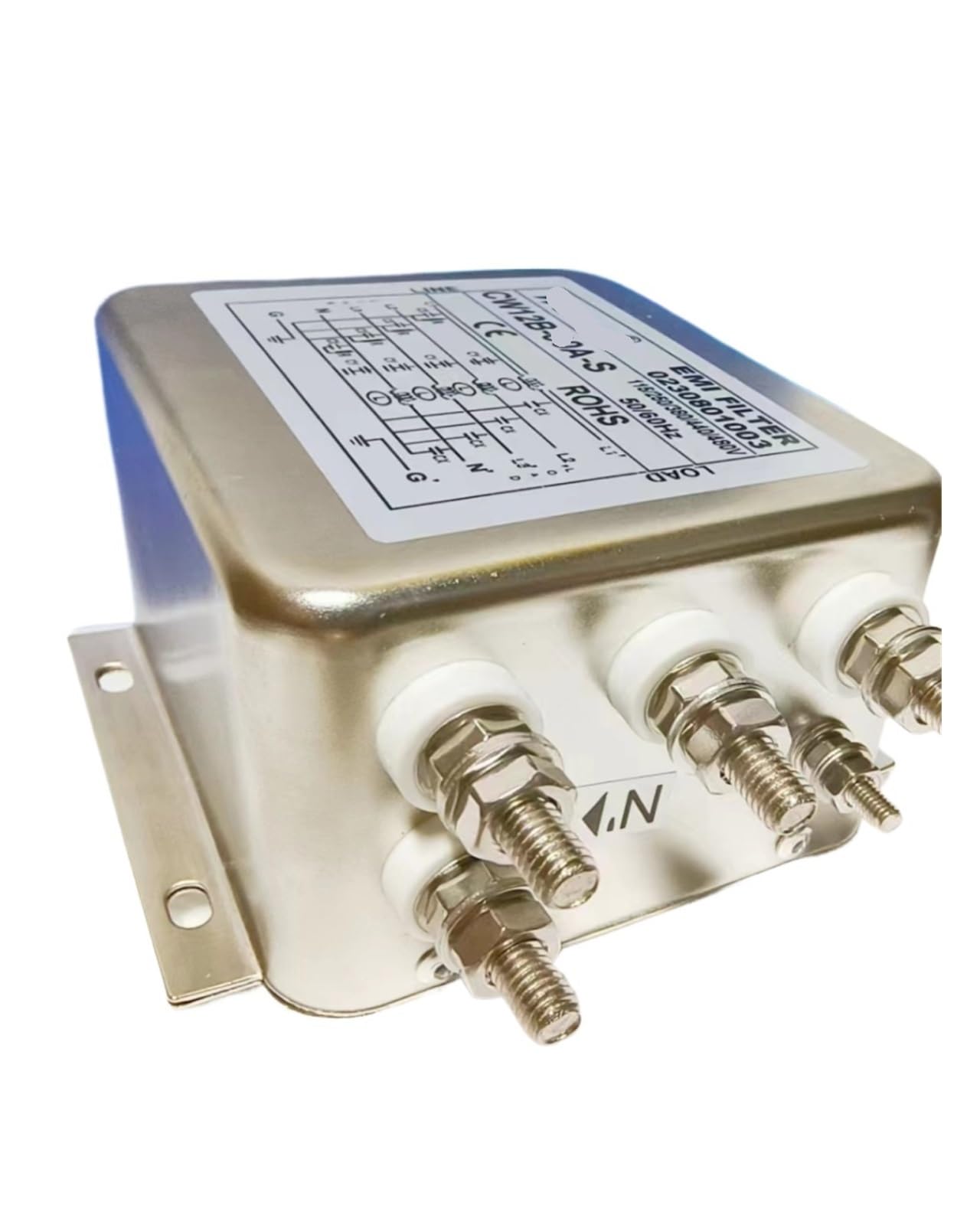 Filtre Anti-interférence triphasé à Quatre Fils CW12B-20A30A-S, Ligne de Boulon, harmonique 50A(50A)