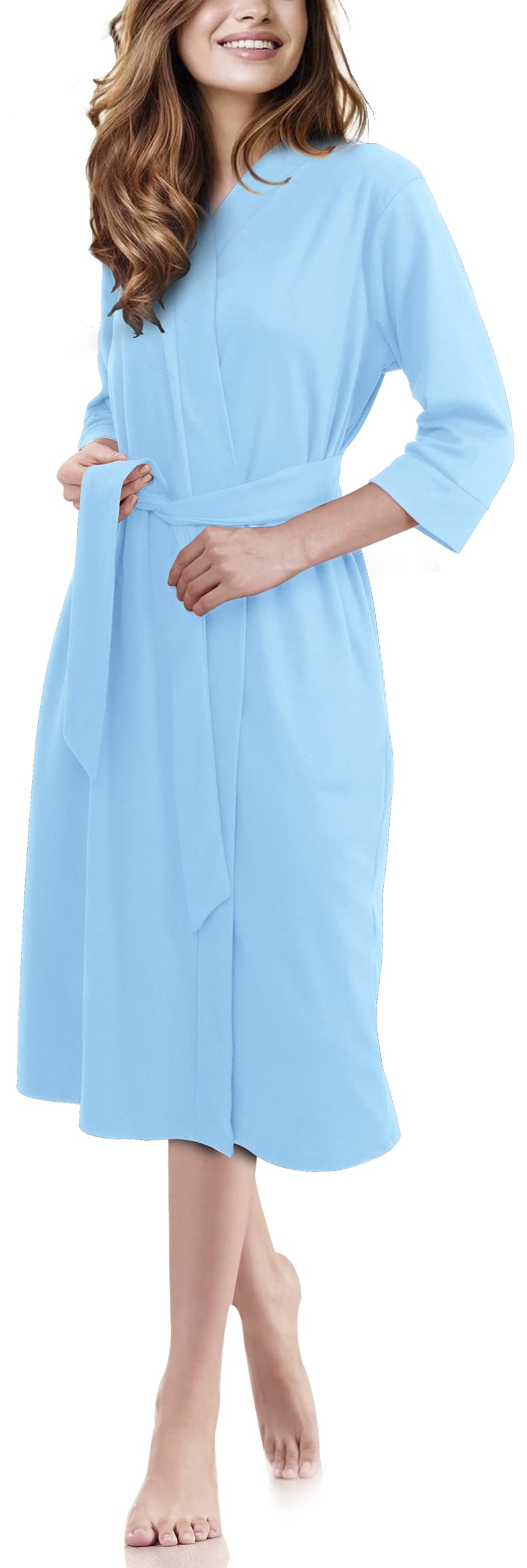 NY Threads - Accappatoio di Lusso in Cotone a Maglia per Donne