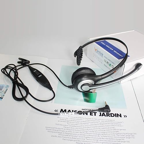 Miniatura 6 de Wantek Auriculares de teléfono de 0098in con cancelación de ruido de micrófono auriculares para teléfono de oficina compatibles con ATT ML17929