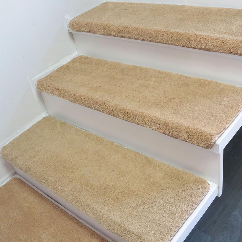 YTBHSHXZ stair treads， 1pc, Modern Thick Self-Adhesive Carpet Tiles Non-Slip Step Protection Stair(B,65x24cm)