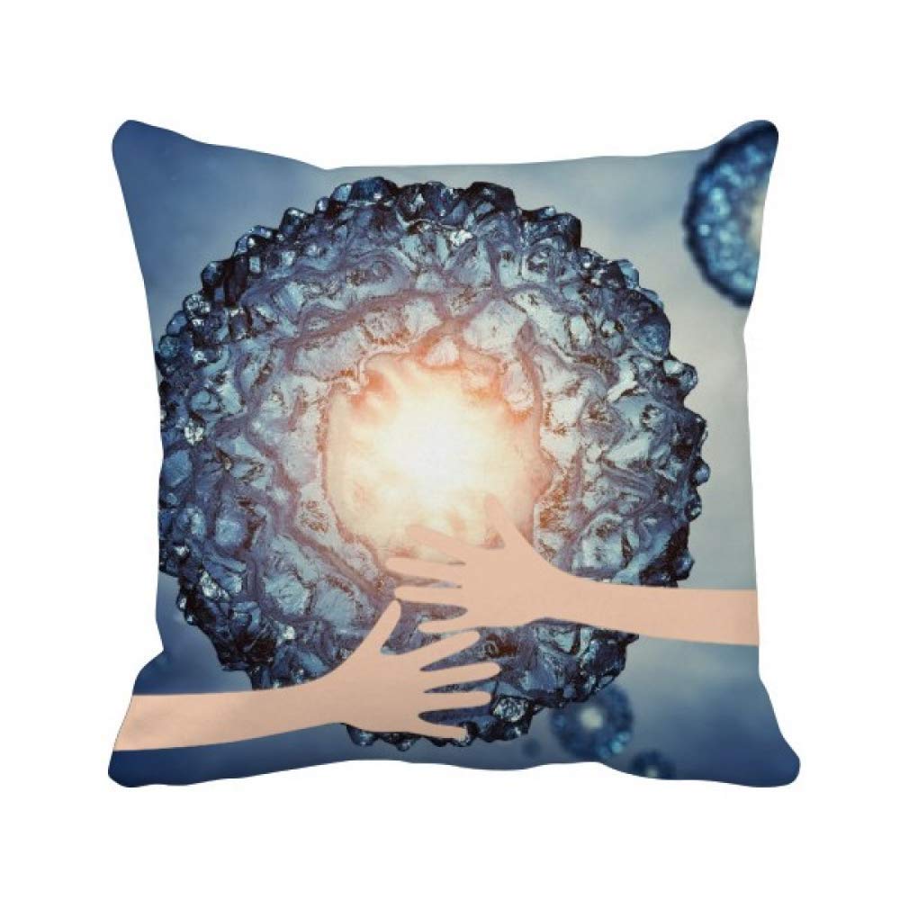 Coussin de cellule bleue DIYthinker housse douce pour soulager la fatigue du dos