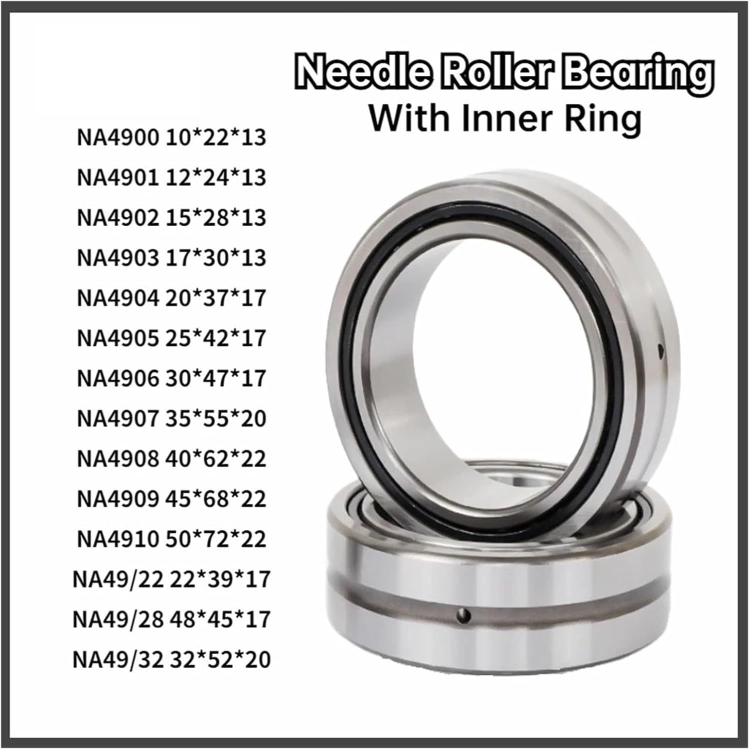 1PCS Needle Roller Bearing NA4900 4901 4902 4903 4904 4905 4906 4907 4908 4909 4910(NA4905)