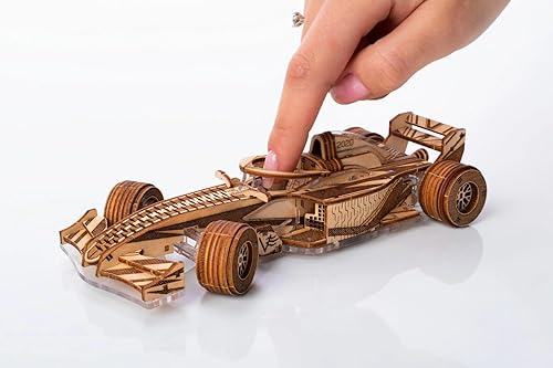 Miniatura 8 de Modelos Veter Mecánicos Madera y Plástico Rompecabezas 3D Racer V3 Fórmula Uno F1 Racing Car Self-Assembly Set
