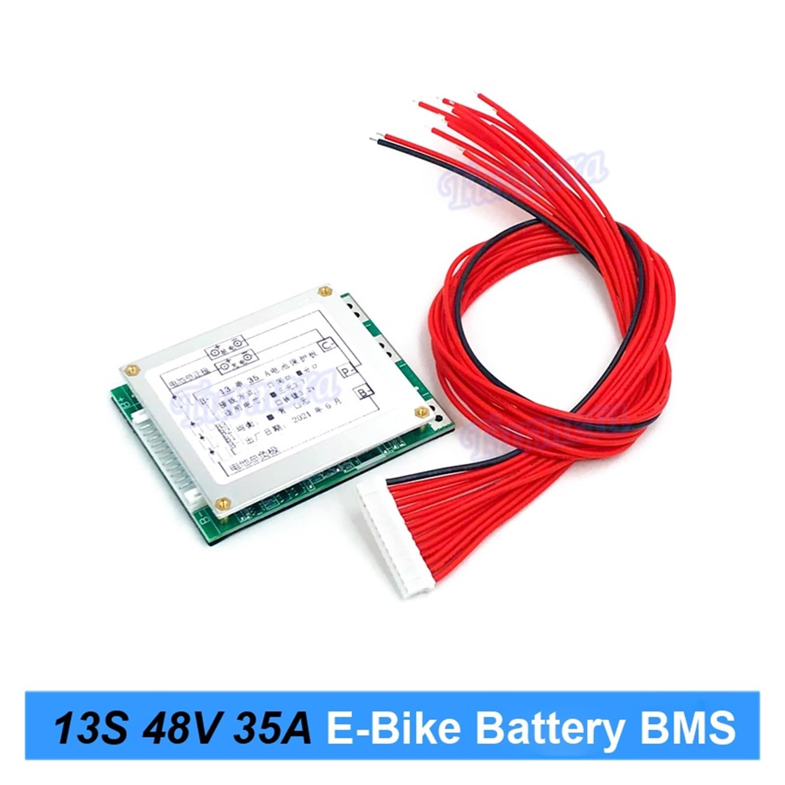 Zarząd BMS, 13S 48V 54V 35A Balance BMS tablica chrona baterią oddzielny port dla 18650 21700 rower elektryczny lub akumulator do e-skutera, Rada Ochrony BMS