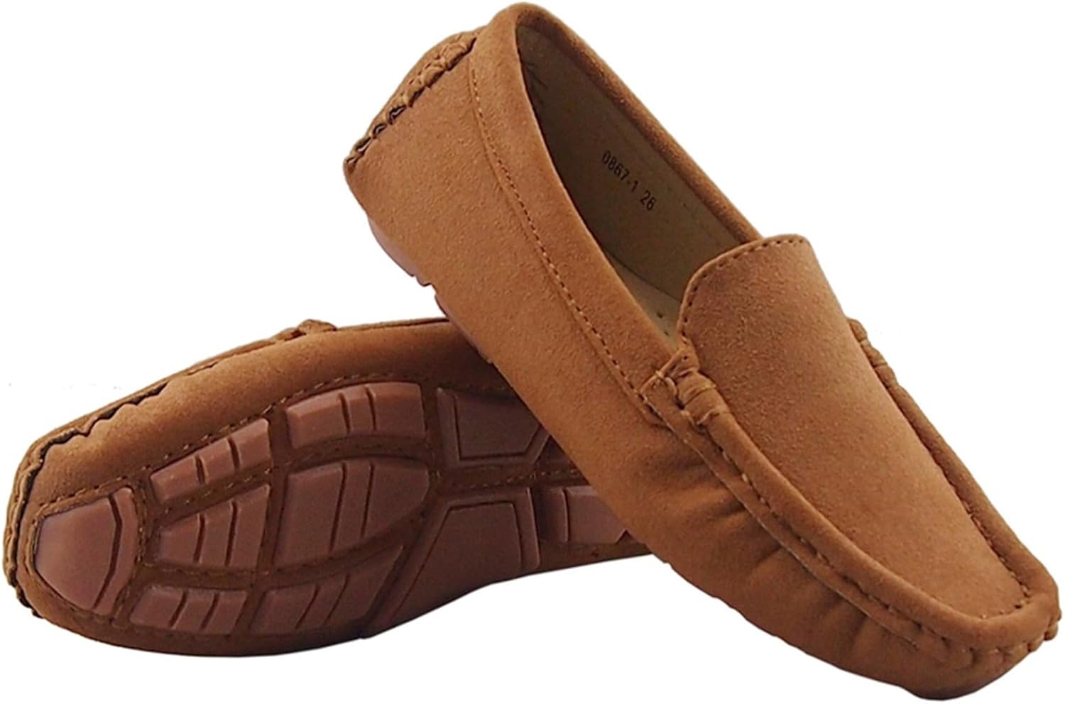 DADAWEN Toddler Little Kid Boys Girls Soft Suede Leather Slip On Penny Loafer Dress Shoes Moccasin Flat Boat Shoes Wedding Church Oxford - Image 4