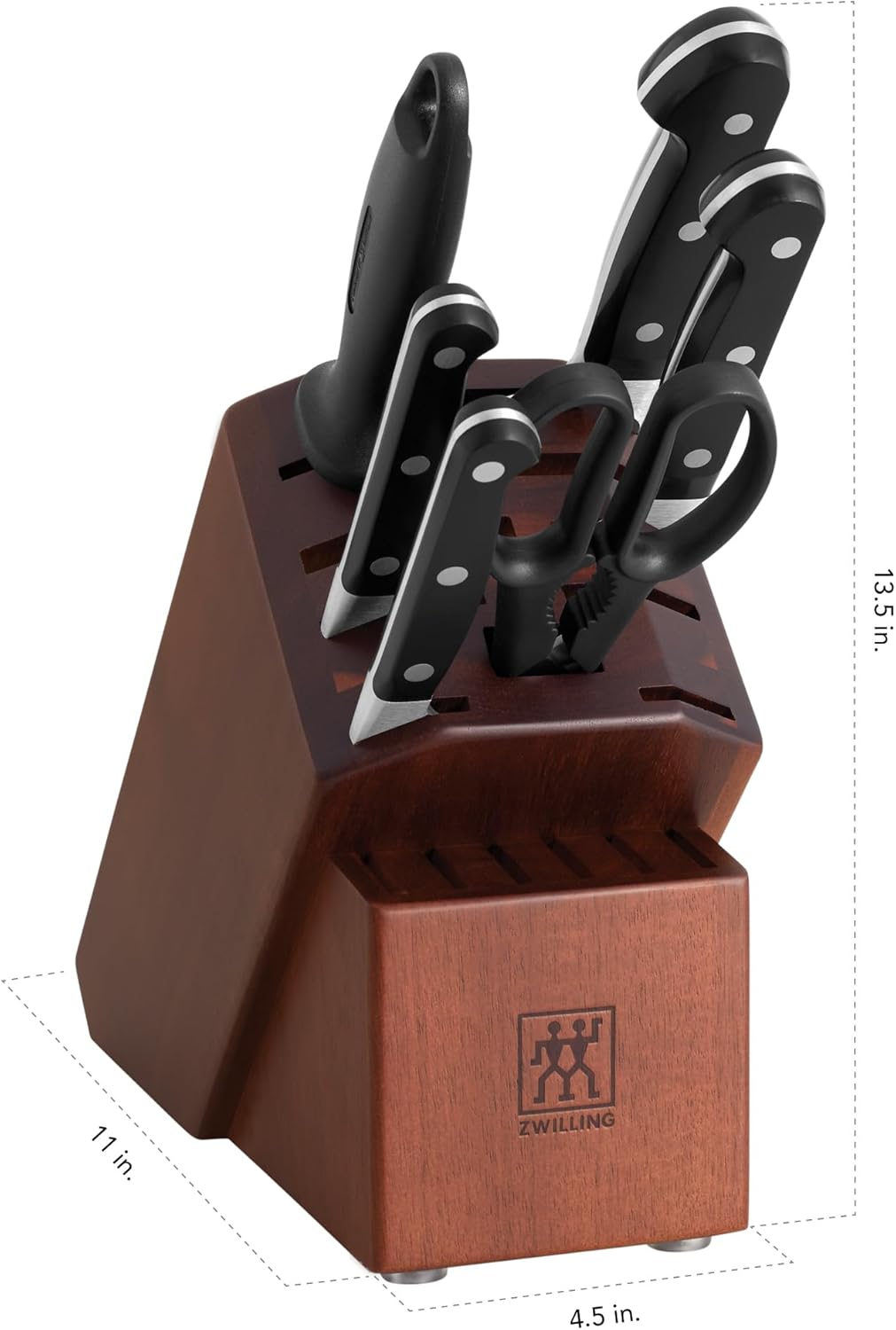 ZWILLING J.A. Henckels 7-pc ZWILLING Pro Knife Block Set, Black/Stainless Steel