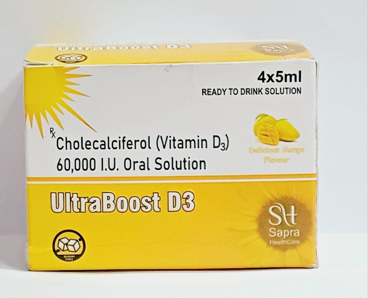 Vitamin D3 60000 Iu 5 Ml Liquid Oral Solution SyrupNano Shots Ultraboost D3 With Zero Sugar For Vitamin D Deficiency Vitamin D Supplement(Pack Of 4 Bottles Of 5 Ml Each) (B0CQVWMSTM) Amazon Price History, Amazon Price Tracker