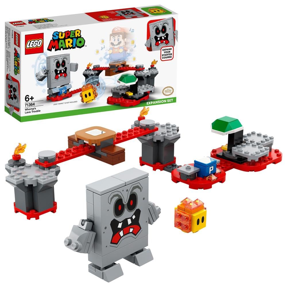 LEGO Super Mario Whomp’s Lava Trouble Expansion Set 71364 Building Kit (133 Pieces)