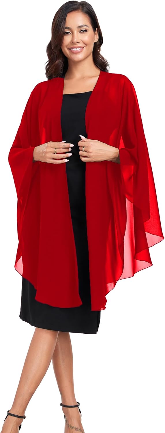 Shawls Wraps for Evening Wedding Party Chiffon Scarf Soft Bridal Wraps Wedding Guest Shawl Coverage - Image 3