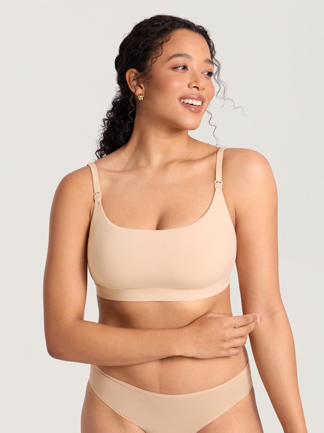 MOMANDA Cotton Nursing Bras for Breastfeeding Wireless Nursing Sleep Bralettes Ultra Soft - Image 2