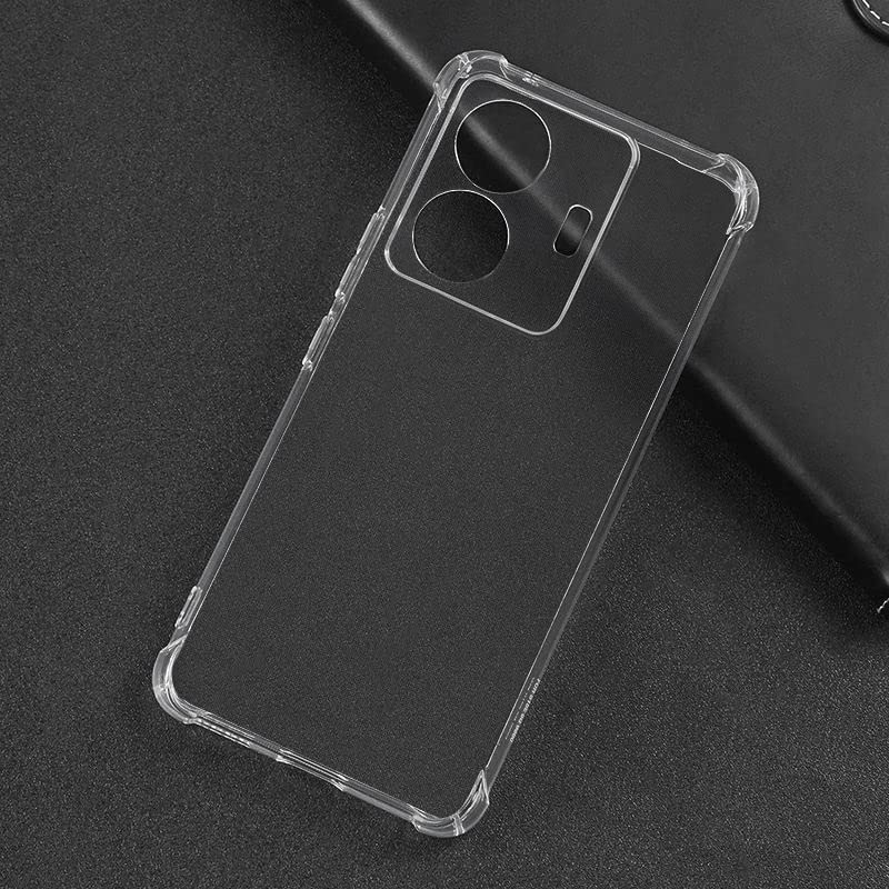 Image of Rubber Bumper || Transparent || Edge To Edge Protection Back Case Cover For Iqoo Z6 Lite 5G - Transparent