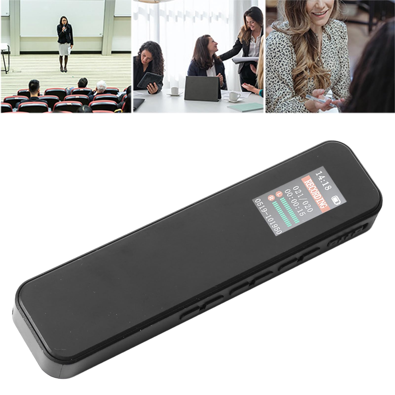 Registratore Vocale Digitale Registratore MP3 Portatile da 64 GB per Conferenze e Riunioni Design Leggero