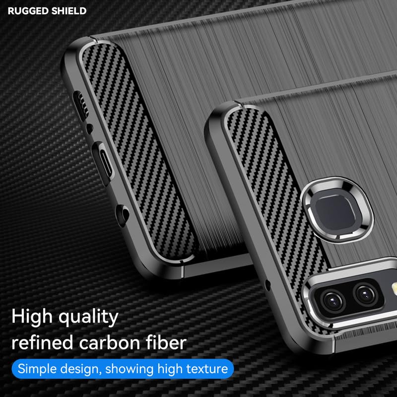 Image of Hybrid Carbon Fiber Back Case for Samsung Galaxy A8 Star (Black)