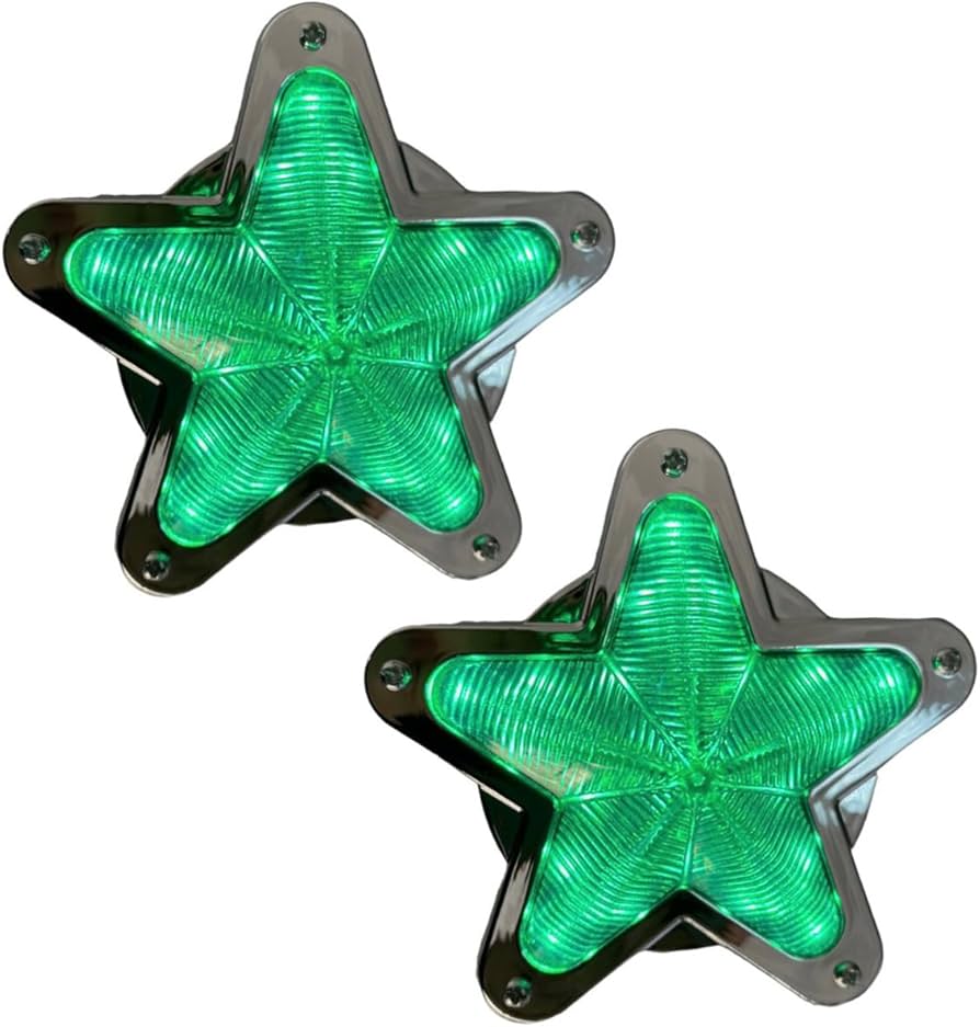 マーカーランプ　緑色　デコトラ Amazon | X-STYLE サイドマーカー 12V 24V 緑 6連 LED トラック