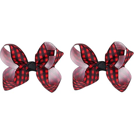 Plaid Baby Bows for Girls